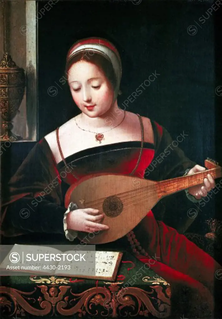 fine arts, religious art, painting, ""Saint Magdalene"", 16th century, master of the female half lengths, Kunsthalle Hamburg