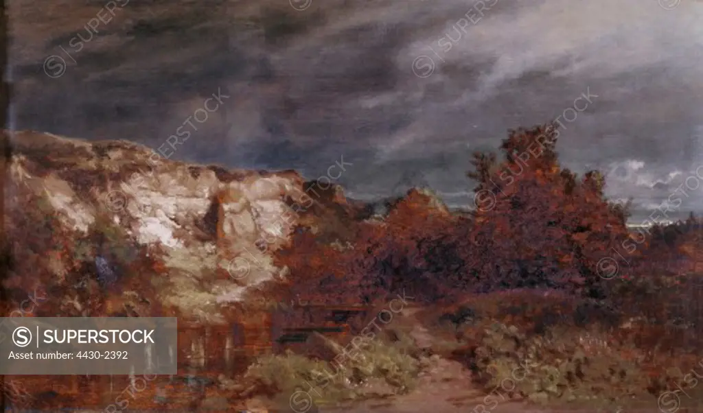 fine arts, Spitzweg, Carl (1808 - 1885), painting, ""Das Irrlicht"" (The Ghostly Light), oil on wood, 53 cm x 31 cm, circa 1870, Bavarian State Picture Collection, Munich,