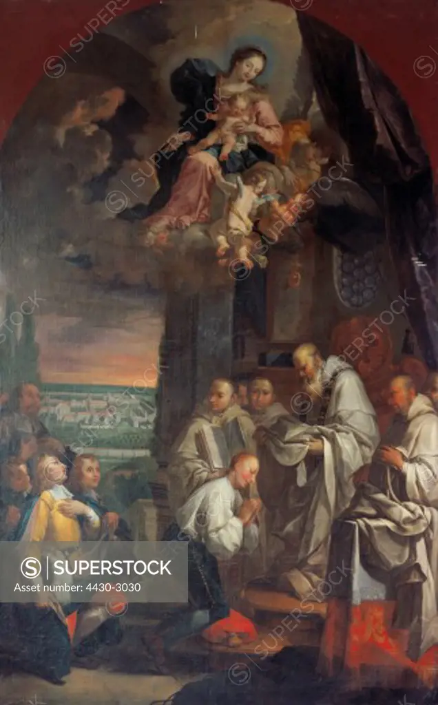 fine arts, Stauder, Franz Anton, (1694 - 1756), painting, altarpiece, prelature, Salem castle,