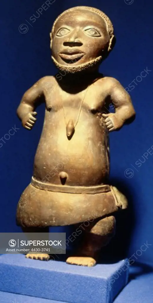 fine arts, Africa, Benin, sculpture, dwarf of Oba, bronze, classical period, 17th century, Museum od Ethnology, Vienna,