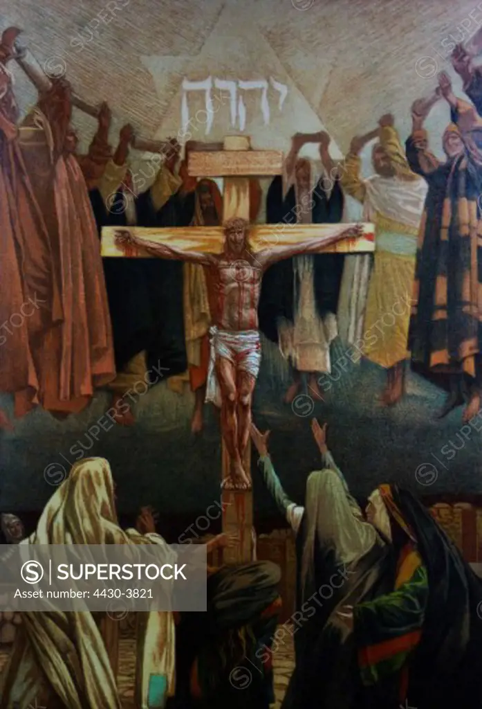 fine arts, religious art, persons, Jesus Christ, way of crucifixion, painting by James Tissot (1836 - 1902),