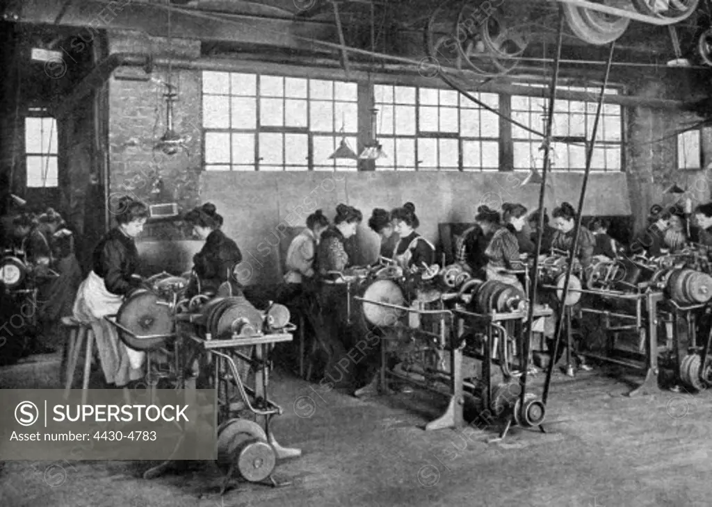 industry tobacco spinning of tobacco in a tobacco factory from: ""Die Woche"" Berlin Germany 1901,