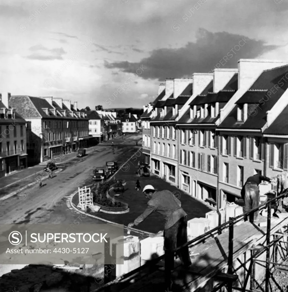 post war period reconstruction Germany housebuilding financed by the Mutual Security Agency 1952,