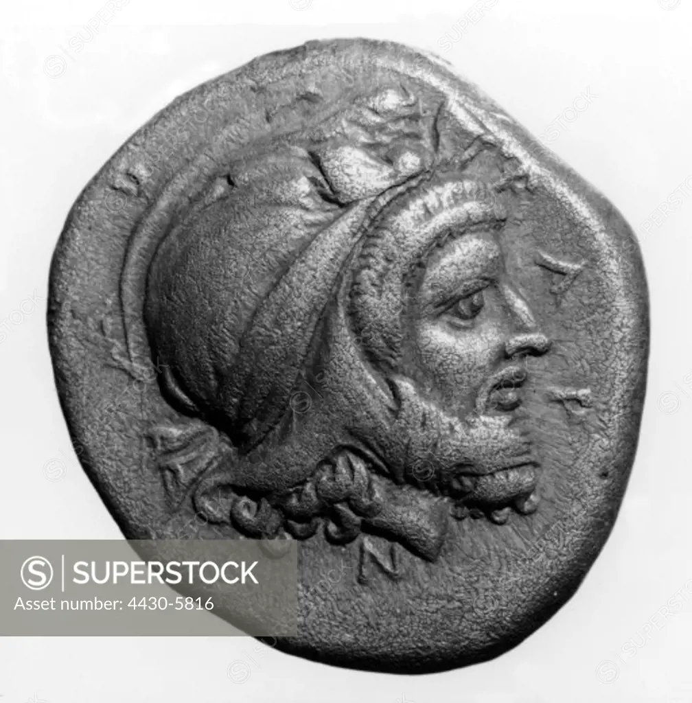 money coins ancient world Persian Empire tetradrachma of the satrap Pharnabazus of Phrygia & Bithynia circa 410 BC coin drachma Achaemenid 5th century BC,