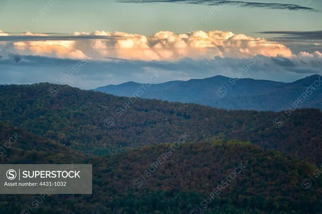 USA, North Carolina, Transylvania County, Dupont State Forest, Aerial shot of forest