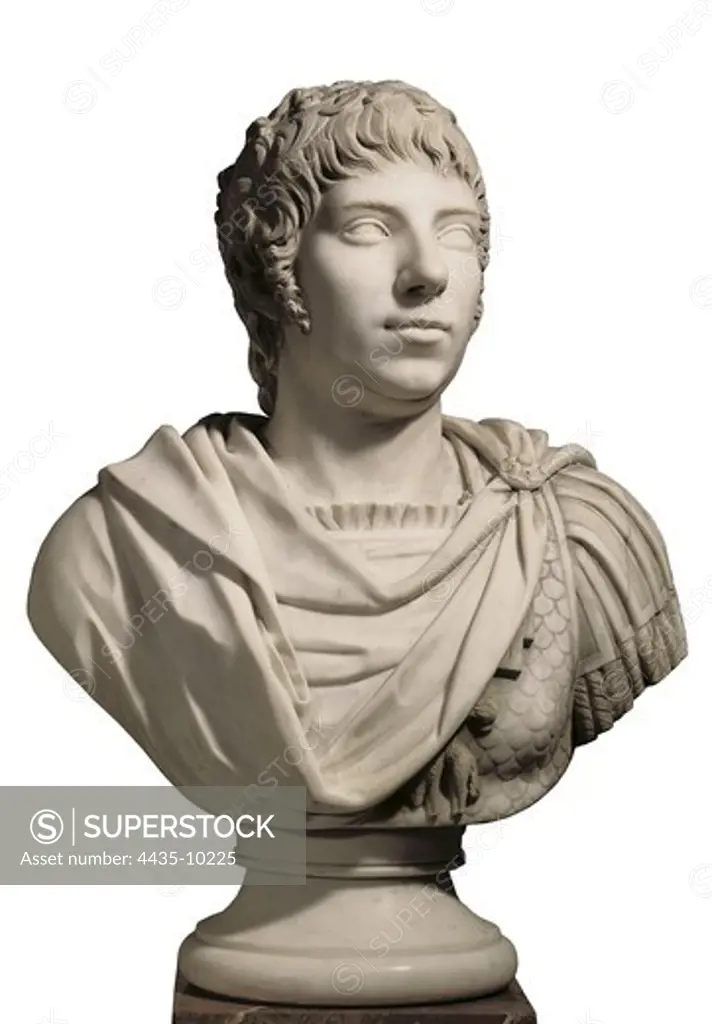 ADAN, Juan Antonio (1741-1816). Bust of Manuel Gody. Neoclassicism. Sculpture on marble. SPAIN. MADRID (AUTONOMOUS COMMUNITY). Madrid. St. Fernando Royal Academy Museum.
