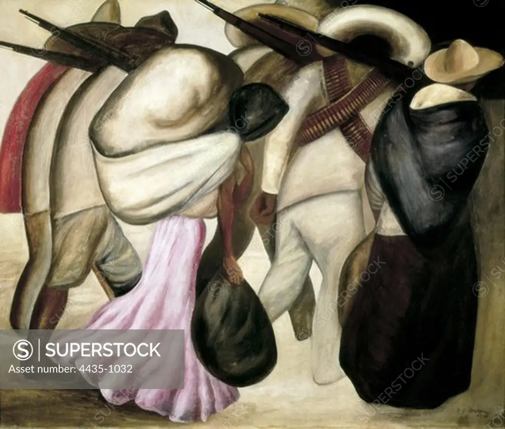 OROZCO, Jose Clemente (1883-1949). The Camp Followers. 1926. Mexican Mural Painting. Oil on canvas. MEXICO. FEDERAL DISTRICT. Mexico City. Museum of Modern Art.