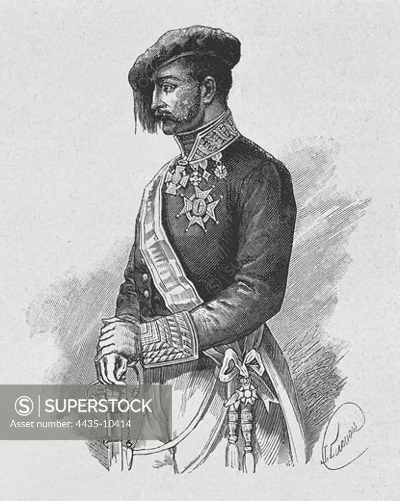 ZUMALACARREGUI, Tomàs (1788-1835). Carlist general. Spain. Peninsular War and First Carlist War. Tomàs Zumalacarregui. Engraving.