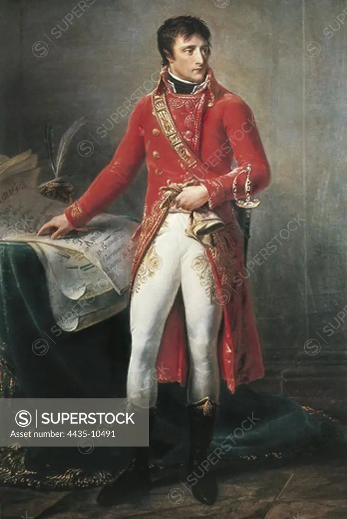 GROS, Antoine Jean, Baron (1771-1835). Bonaparte, First Consul. 1802. Oil on canvas.