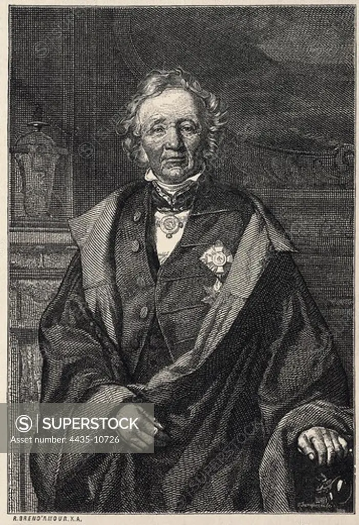 RANKE, Leopold von (1797-1886). German positivist historian. Etching.
