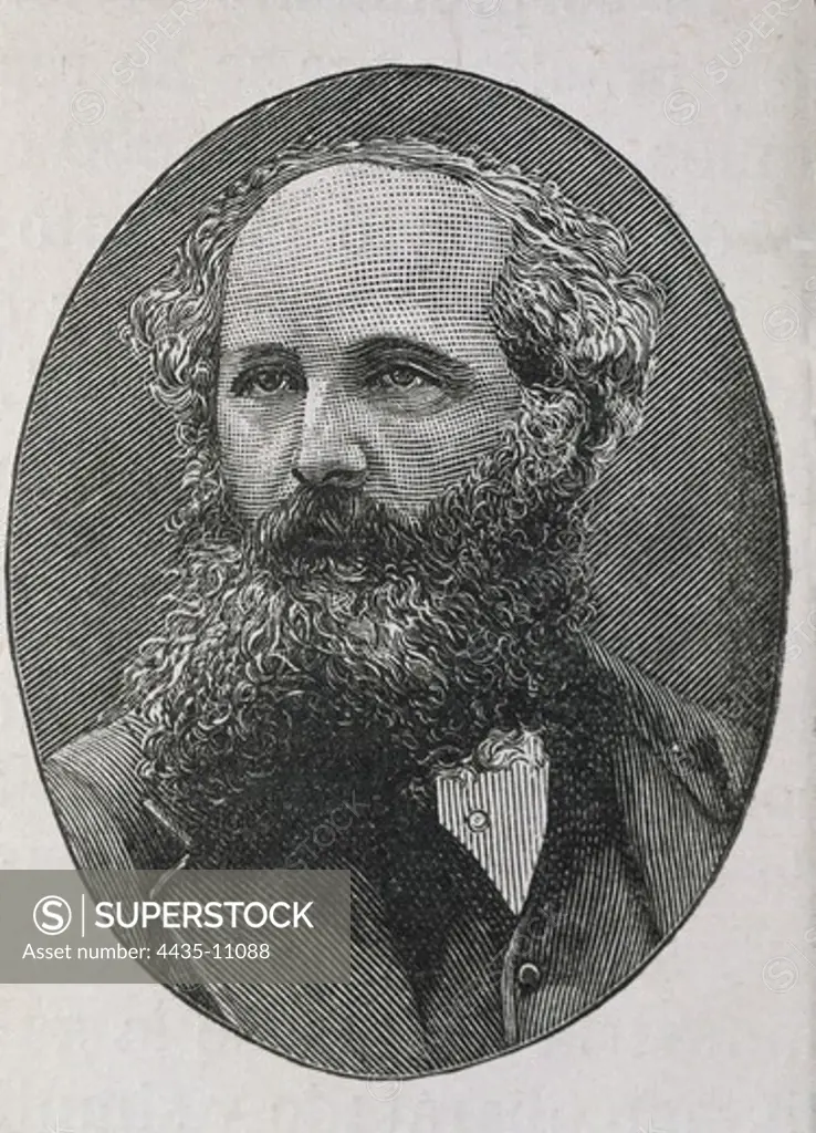 MAXWELL, James Clerk (1831-1879). Scottish theoretical physicist. Engraving.