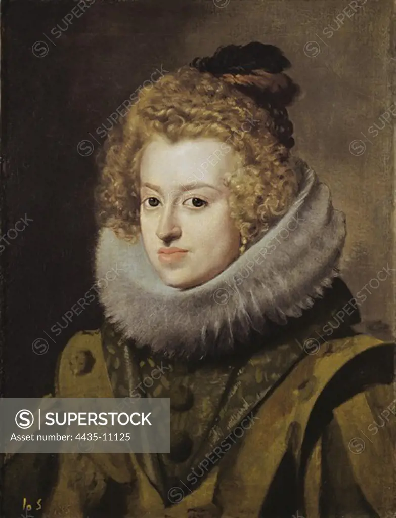 VELAZQUEZ, Diego RodrÕguez de Silva (1599-1660). The Infanta Maria of Austria, Queen of Hungary. 1630. Baroque art. Oil on canvas. SPAIN. MADRID (AUTONOMOUS COMMUNITY). Madrid. Prado Museum.