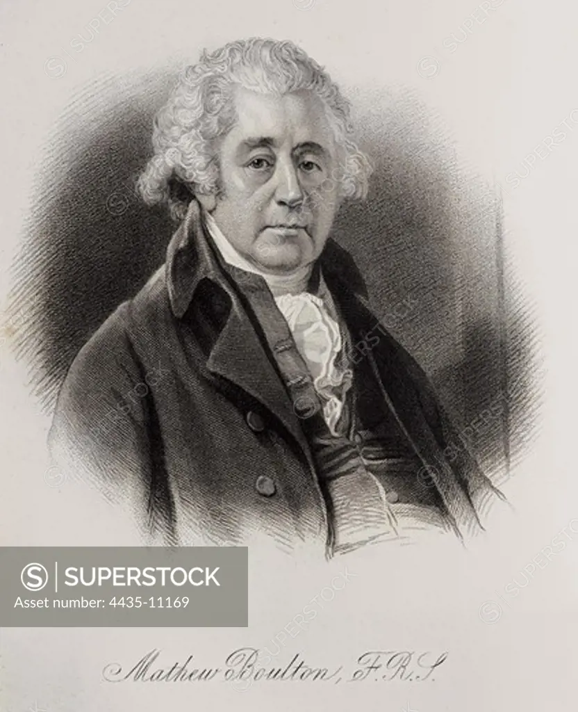 BOULTON, Matthew (1728-1809). English engineer. Litography.