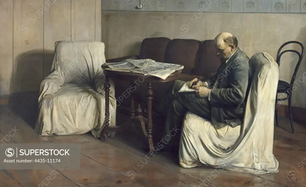 BRODSKI, Isaak Izraelovich (1884-1939). Vladimir Lenin at Smolny. 1930. Oil on canvas. RUSSIA. MOSCOW. Moscow. Tretyakov Gallery.