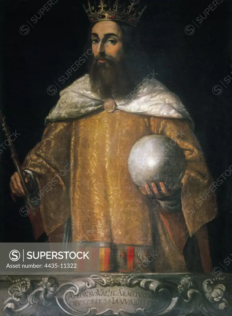 ALFONSO III of Catalonia, IV of Aragon, called 'el Benigno' (1299-1336). King of Aragon and Sardinia (1327-1336).