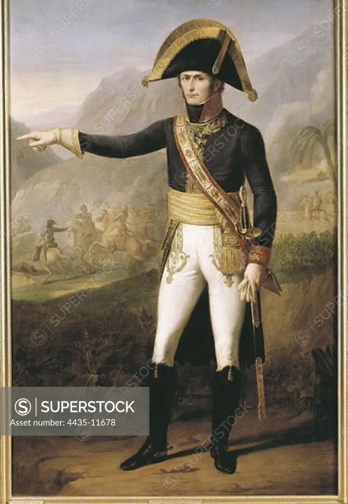 KINSON, Franois-Joseph (1778-1839). Charles-Emmanuel Leclerc, General in Chief of the Army of Santo Domingo. 1804. Oil on canvas. FRANCE. ‘LE-DE-FRANCE. YVELINES. Versailles. National Museum of Versailles.