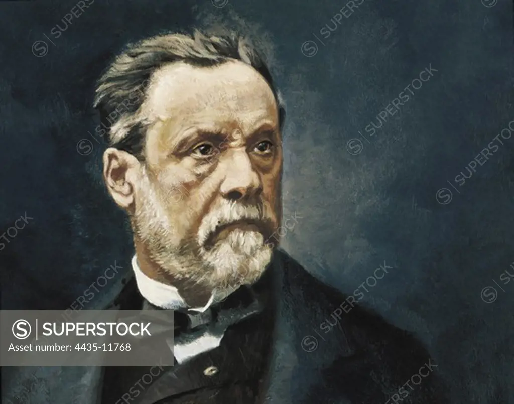 PASTEUR, Louis (1822-1895). French chemist and bacteriologist, pioneer of the microbiology. Painting. SPAIN. MADRID (AUTONOMOUS COMMUNITY). Madrid. National Library.