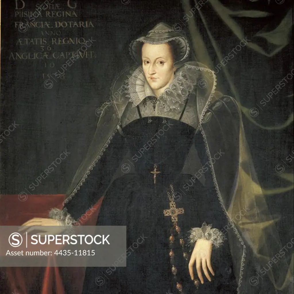 Mary (1542-1587). Queen of Scotland (1542-1567). Painting.