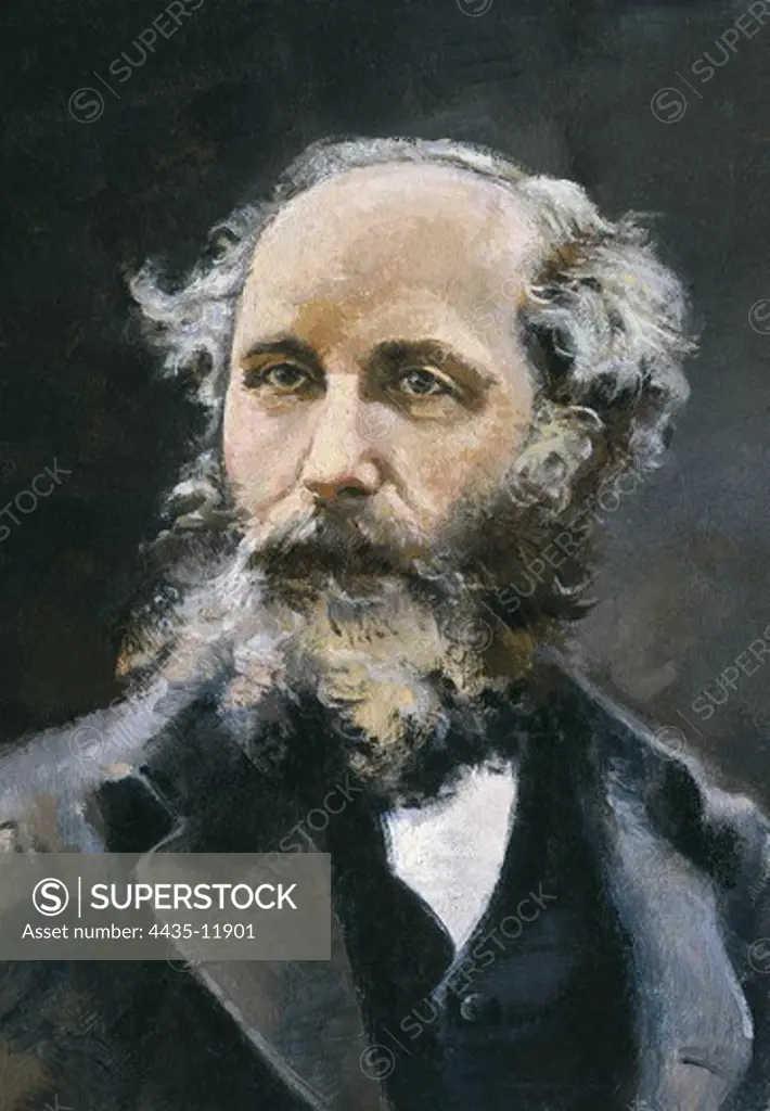 MAXWELL, James Clerk (1831-1879). Scottish theoretical physicist. Oil.