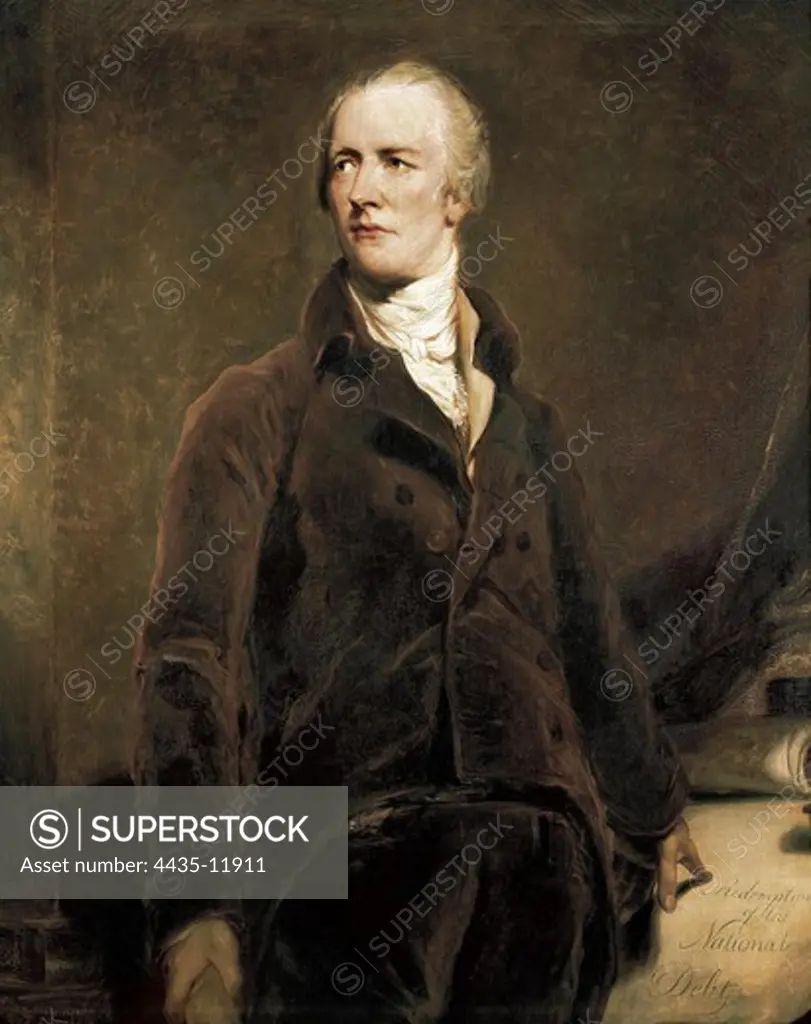 PITT, Willian 'the Younger' (1759-1806). British politician. Prime Minister from 1783 to 1801 and fron 1804 to 1806. Copy after an original by Sir Thomas Lawrence. William Pitt. 1844. Oil on canvas. FRANCE. LE-DE-FRANCE. YVELINES. Versailles. National Museum of Versailles.