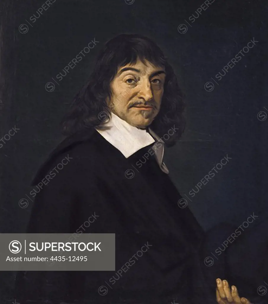 HALS, Frans (1580-1666). Portrait of Ren_ Descartes. ca. 1649. Oil on canvas. FRANCE. LE-DE-FRANCE. Paris. Louvre Museum.