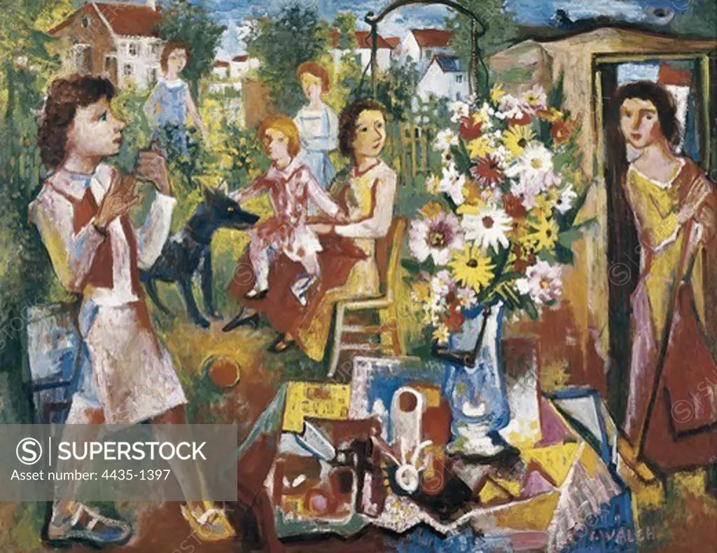 WALCH, Charles (1898-1948). The garden. 1936. Artistic avant-gardes. Oil on canvas. FRANCE. LE-DE-FRANCE. Paris. Centre national d'art et de culture Georges Pompidou (Georges Pompidou National Art and Culture Centre).