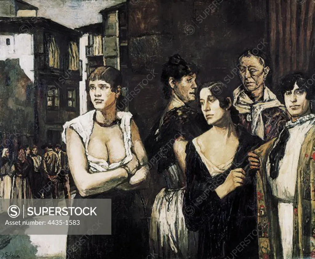 GUTIERREZ SOLANA, Jos_ (1886-1945). Mujeres de la vida. 1915-1917. Oil on canvas. SPAIN. BASQUE COUNTRY. VIZCAYA. Bilbao. Bilbao Fine Arts Museum.