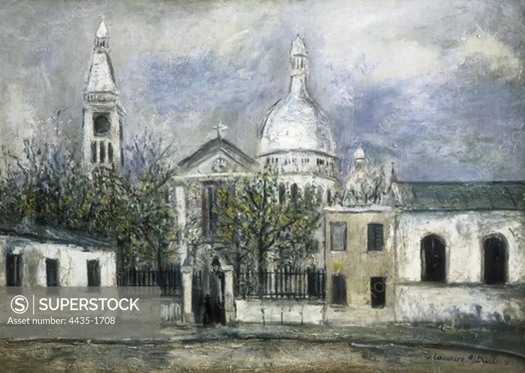 UTRILLO, Maurice (1883-1955). The Church of St. 1914. Oil on canvas. FRANCE. LE-DE-FRANCE. Paris. Orangerie Museum.