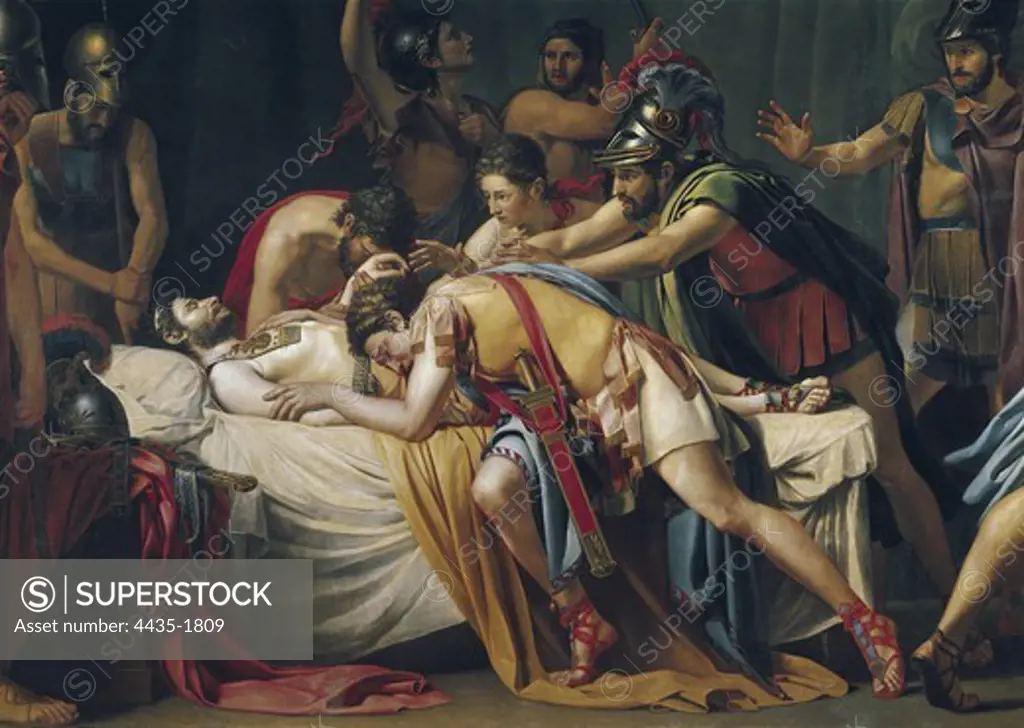 MADRAZO, JosŽ (1781-1859). The Death of Viriato. ca. 1808 - ca. 1818. Neoclassicism. Oil on canvas. SPAIN. MADRID (AUTONOMOUS COMMUNITY). Madrid. Prado Museum.