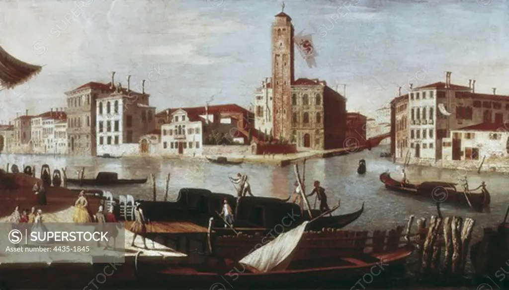 BELLOTTO, Bernardo (1720-1780). View of Venice. 18th c. Neoclassicism. Oil on canvas. SPAIN. BASQUE COUNTRY. VIZCAYA. Bilbao. Bilbao Fine Arts Museum.