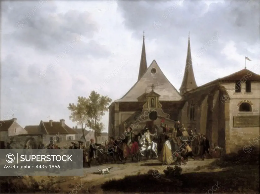 SWEBACH-DESFONTAINES, Jacques Franois JosŽ (1769-1823). Sacking of a church during the Revolution. Oil on canvas. FRANCE. ëLE-DE-FRANCE. Paris. MusŽe Carnavalet (Carnavalet Museum).