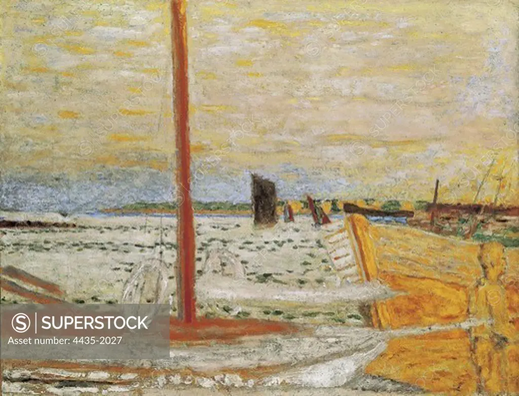 BONNARD, Pierre (1867-1947). The Yellow Boat. Symbolism. Les Nabis. Oil on canvas.