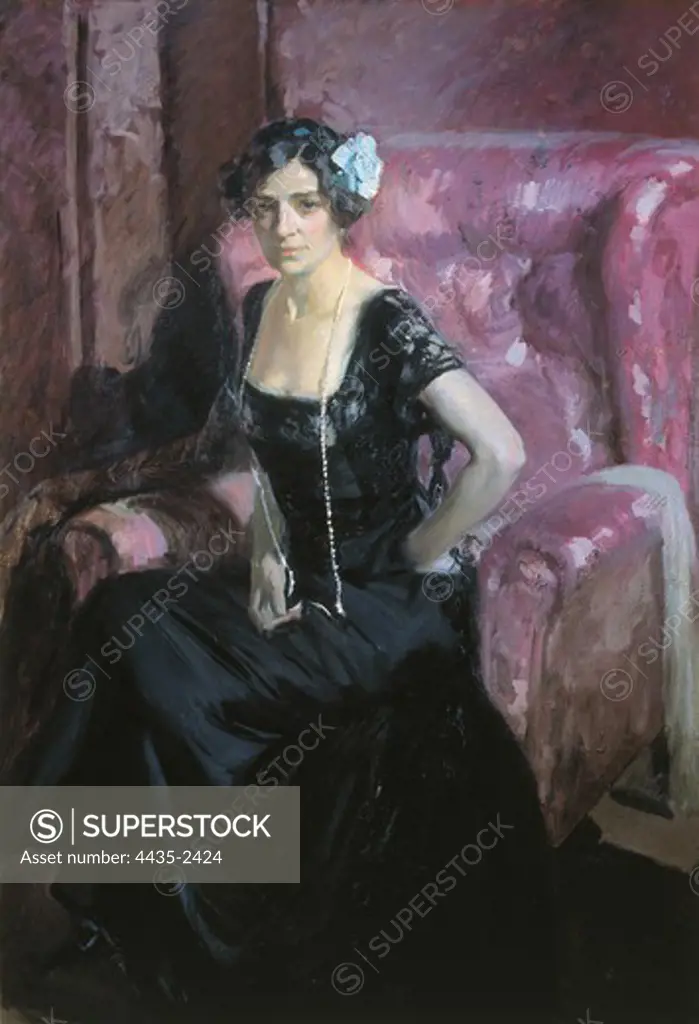 SOROLLA, Joaqun (1863-1923). Clotilde en traje de noche. 1910. Sorolla's wife. Oil on canvas. SPAIN. MADRID (AUTONOMOUS COMMUNITY). Madrid. Sorolla Museum.