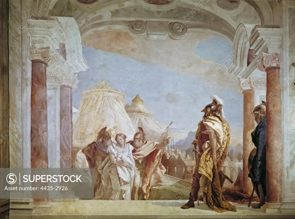 TIEPOLO, Giovanni Battista (1696-1770). ITALY. Vicenza. Villa Valmarana. Baroque art. Fresco.
