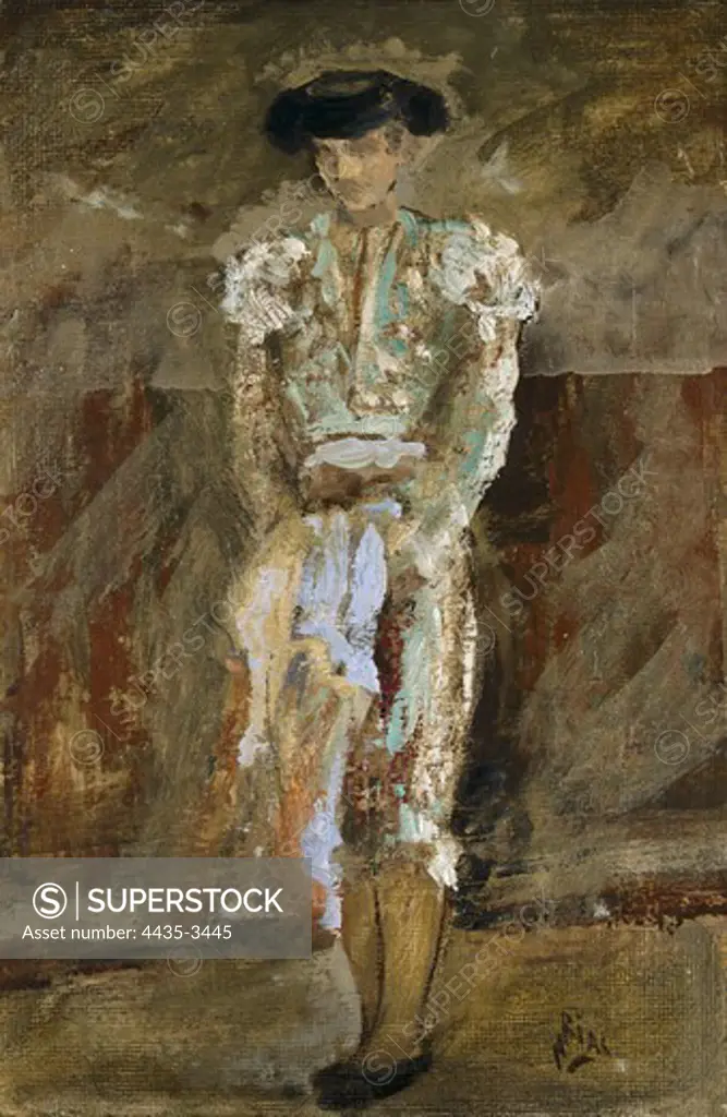 'Bullfighter', 20th century. Costumbrism. Oil on canvas. Private Collection.