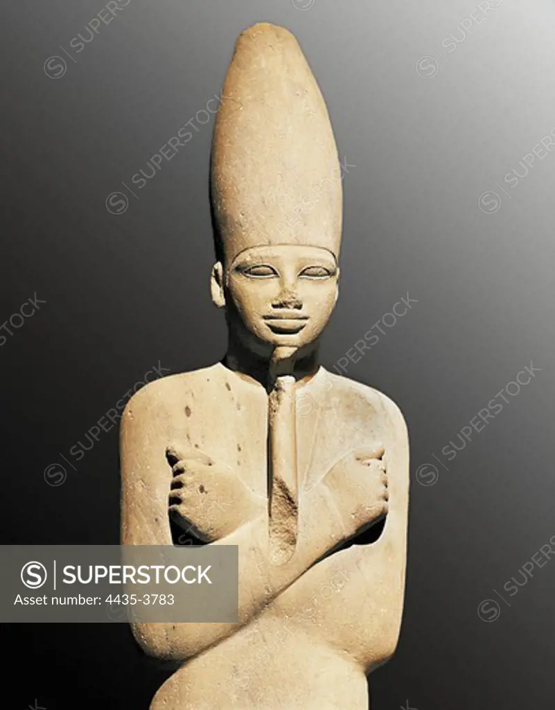Osiriphorm Statue of Mentuhotep III. 21st-20th c. BC. 11th Dynasty. Egyptian art. Middle Kingdom. Sculpture on rock. EGYPT. QUENA. Luxor. Luxor Museum.