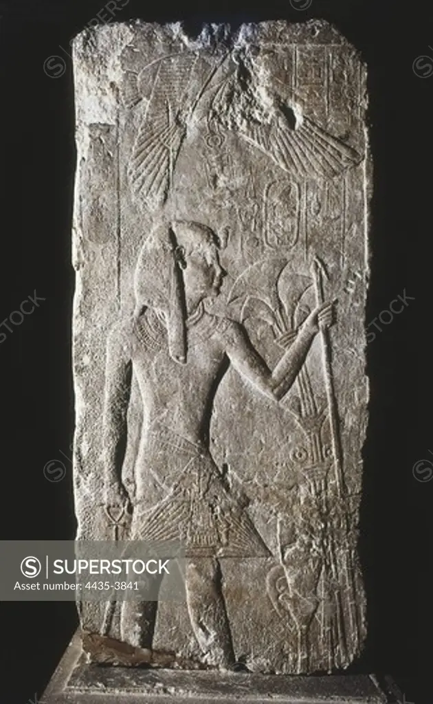 Menkauhor Relief. ca. 2388 BC. 5th dynasty. Egyptian art. Old Kingdom. Relief. FRANCE. ëLE-DE-FRANCE. Paris. Louvre Museum. Proc: EGYPT. GIZA. Giza. Menkaure's Pyramid.