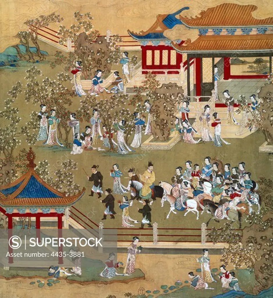 Life of Chinese Emperors. Chinese art. Qing period. Engraving. FRANCE. ëLE-DE-FRANCE. Paris. National Library. Proc: CHINA.
