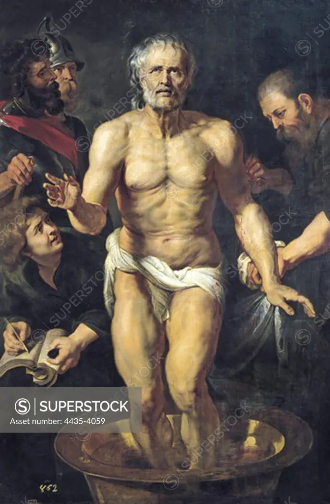 RUBENS, Peter Paul (1577-1640). The Death of Seneca. 1614. Flemish art. Oil on canvas. SPAIN. MADRID (AUTONOMOUS COMMUNITY). Madrid. Prado Museum.