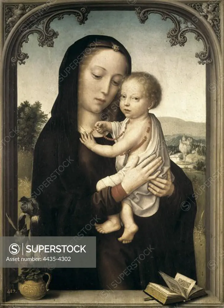 David, Gerard (1460-1523). Virgin and Child. 1523. Flemish art. Oil on wood. SPAIN. MADRID (AUTONOMOUS COMMUNITY). Madrid. Prado Museum.
