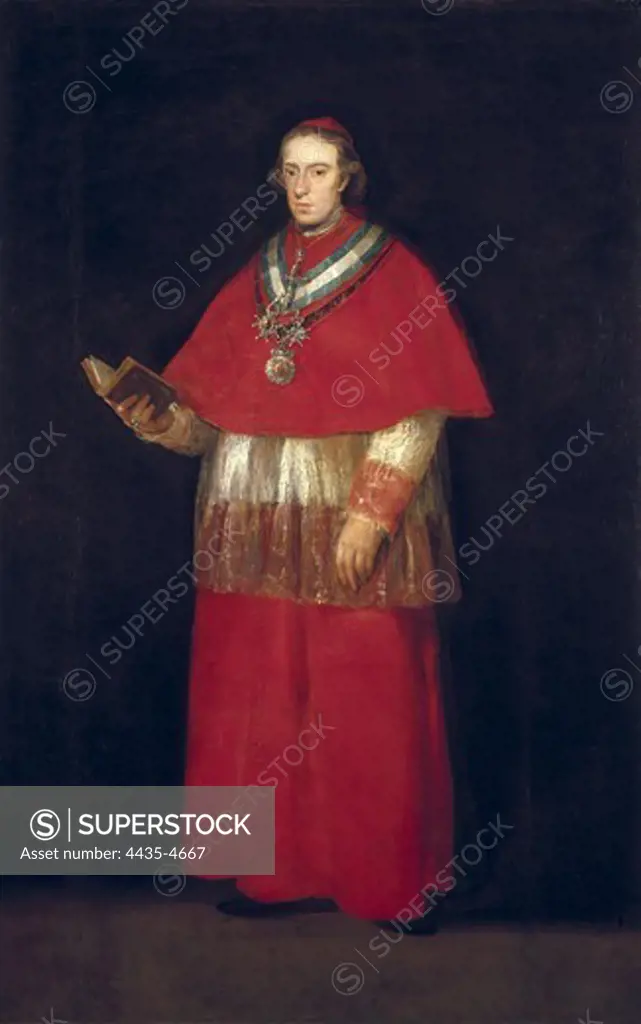 GOYA Y LUCIENTES, Francisco de (1746-1828). Cardinal Don Luis de Bourbon. 1800. Oil on canvas. SPAIN. MADRID (AUTONOMOUS COMMUNITY). Madrid. Prado Museum.