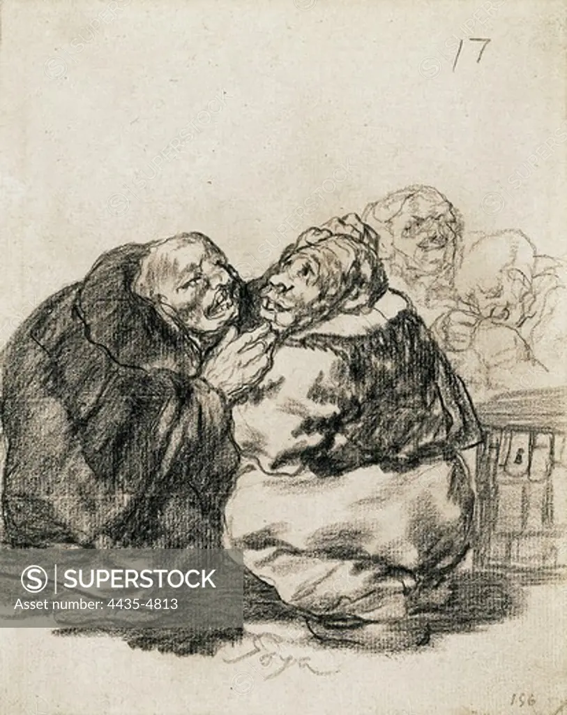 GOYA Y LUCIENTES, Francisco de (1746-1828). Medical Consultation. Drawing. SPAIN. MADRID (AUTONOMOUS COMMUNITY). Madrid. Prado Museum.