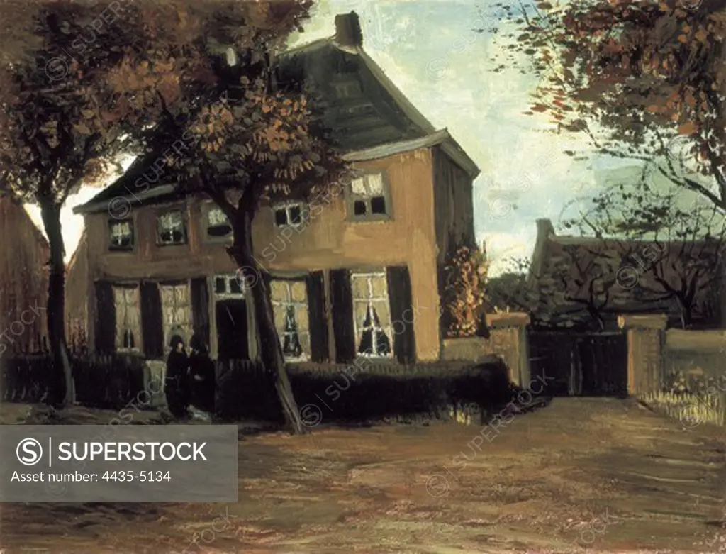 GOGH, Vincent van (1853-1890). The Parish House in Nuenen. 1885. Post-Impressionism. Oil on canvas. NETHERLANDS. NORTH HOLLAND. Amsterdam. Van Gogh Museum.