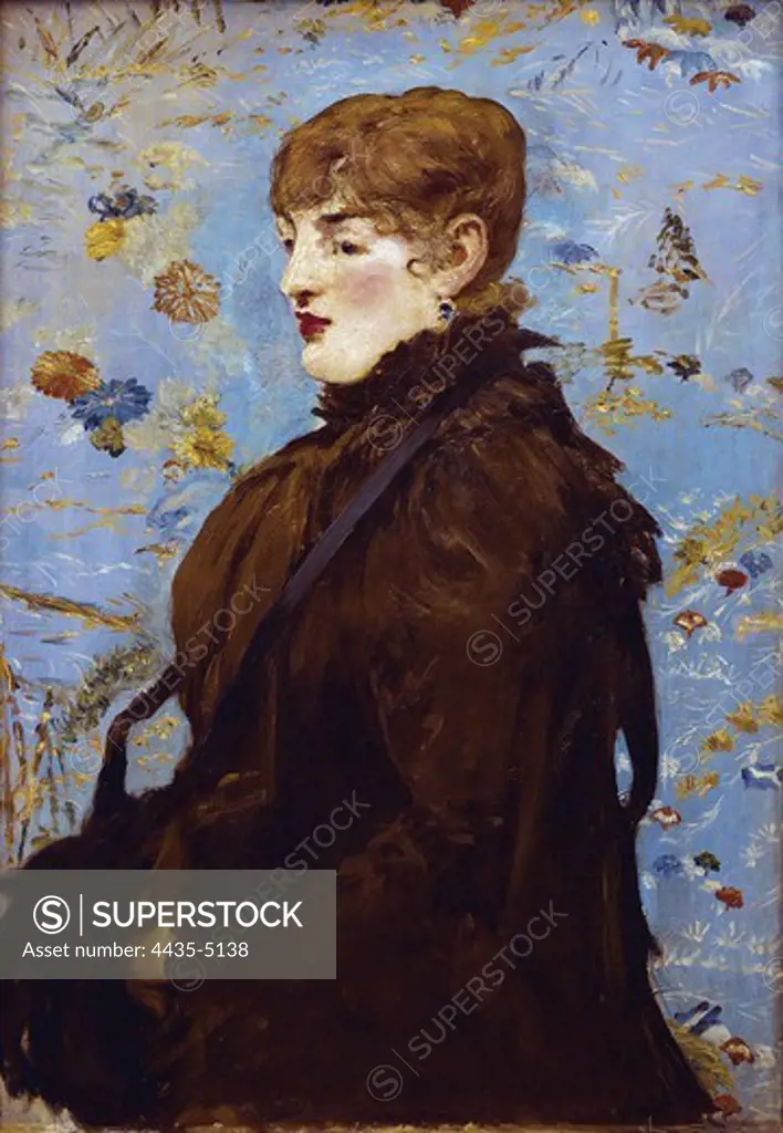 MANET, ƒdouard (1832-1883). Portrait de MŽry Laurent (The Autumn). 1881. Impressionism. Oil on canvas. FRANCE. LORRAINE. MEURTHE-ET-MOSELLE. Nancy. Fine Arts Museum.