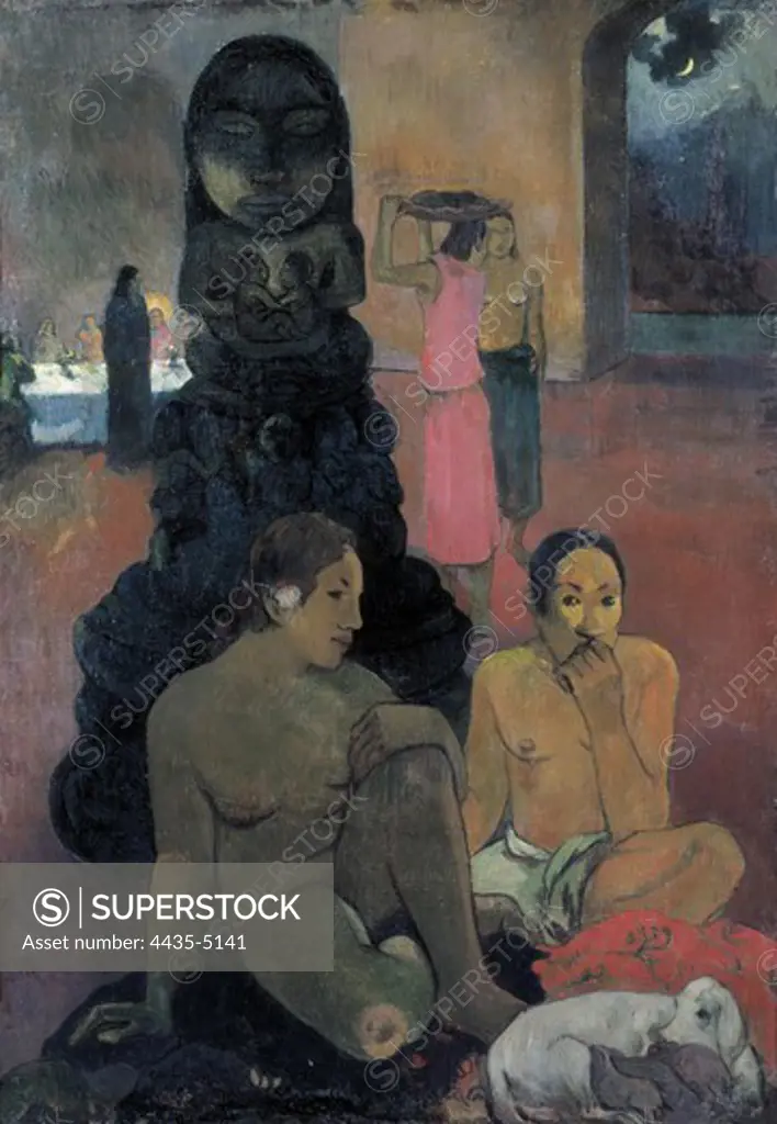 GAUGUIN, Paul (1848-1903). The Great Budda. 1899. Post-Impressionism. Oil on canvas. RUSSIA. MOSCOW. Moscow. Pushkin Museum of Fine Arts.