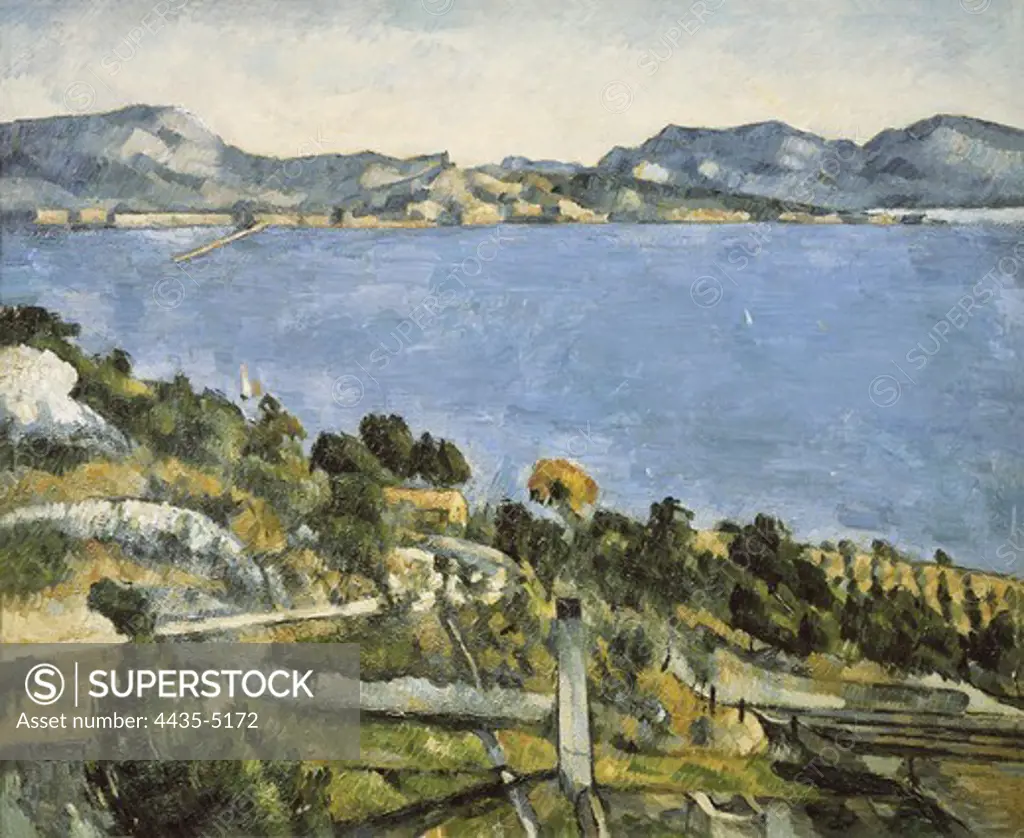 CEZANNE, Paul (1839-1906). L'Estaque. 1878 - 1879. View of the Bay of Marseilles. Post-Impressionism. Oil on canvas. FRANCE. ëLE-DE-FRANCE. Paris. MusŽe d'Orsay (Orsay Museum).