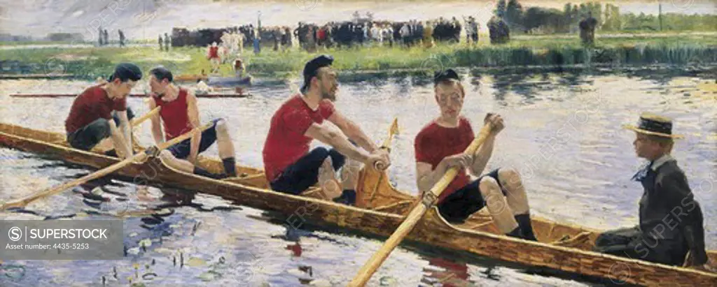 STRYDONCK, Guillaume Seraphin van (1861-1937). The Rowers. Impressionism. Oil on canvas. BELGIUM. WALLONIA. HAINAUT. Tournai. Fine Arts Museum.