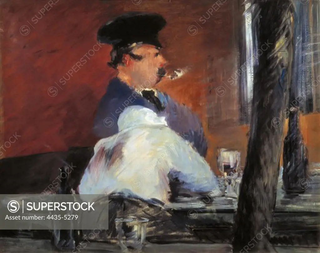 MANET, ƒdouard (1832-1883). The Bar. 1879. Impressionism. Oil on canvas. RUSSIA. MOSCOW. Moscow. Pushkin Museum of Fine Arts.