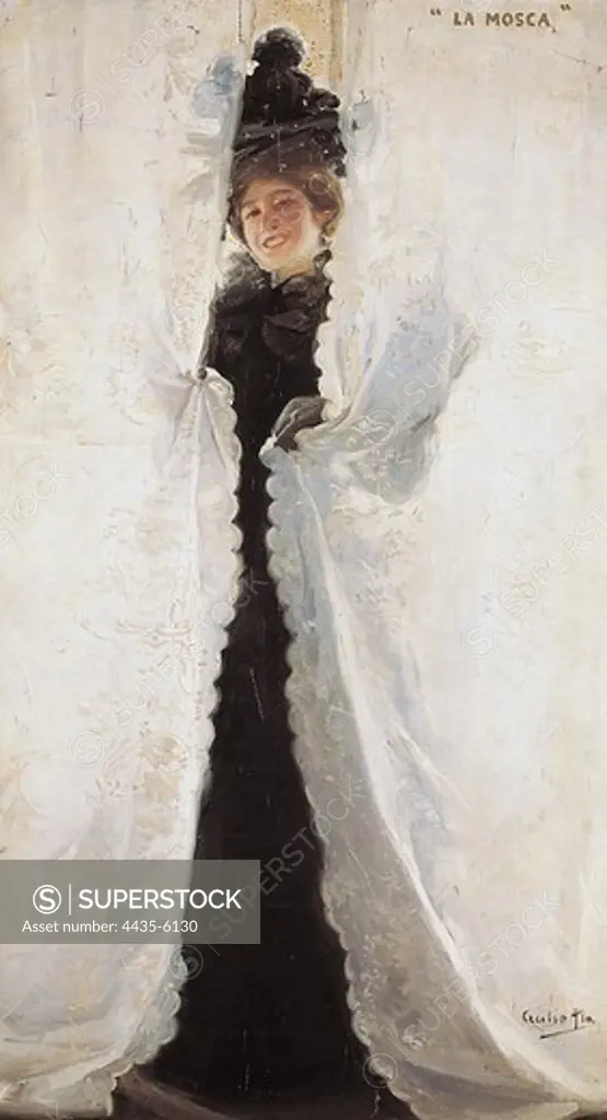 PLA GALLARDO, Cecilio (1860-1934). La Mosca. ca. 1897. Oil on canvas. SPAIN. Valencia. San Pio V Fine Arts Museum.