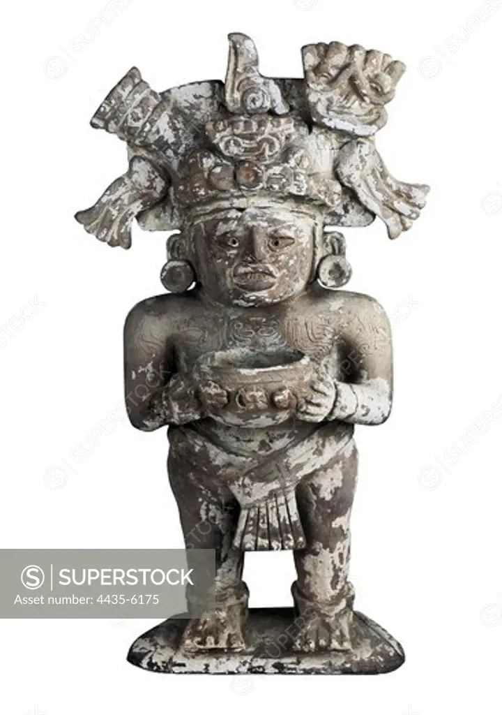 Zapotecan urn. Zapotec art. Decorative Arts. BELGIUM. BRUSSELS. Brussels. Royal Museums of Fine Arts of Belgium. Proc: AMERICA.